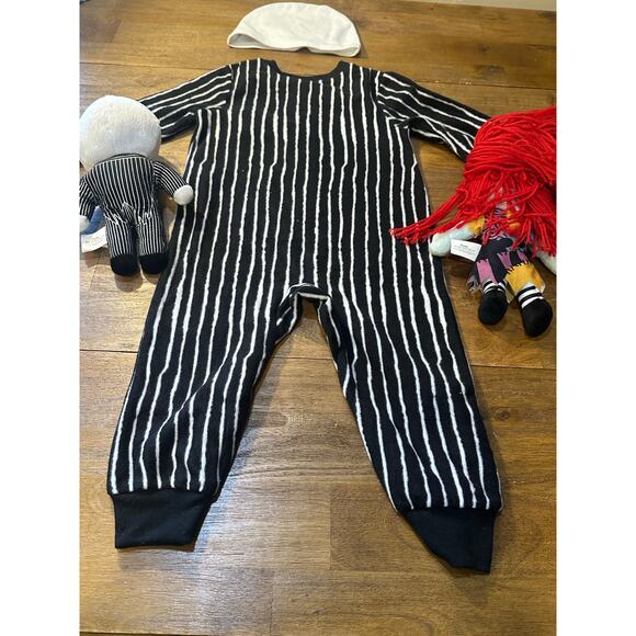 Jack Skellington Pajama Sleeper 2T w/ Jack & Sally Dolls Included Lot Halloween - Picture 7 of 12